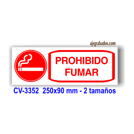 Placa prohibido fumar