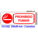 Placa prohibido fumar