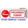 Placa prohibido fumar