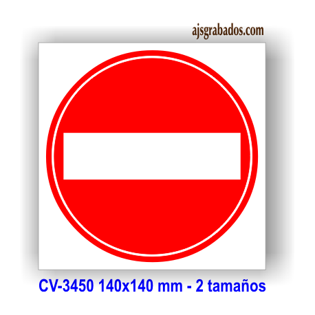 Placa paso prohibido
