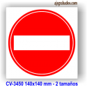 Placa paso prohibido
