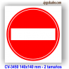 Placa paso prohibido