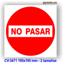 Placa paso prohibido