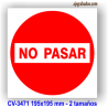 Placa paso prohibido