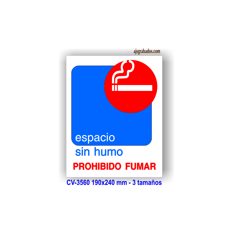 Espacio sin humo prohibido fumar