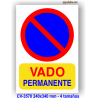 Placa vado permanente